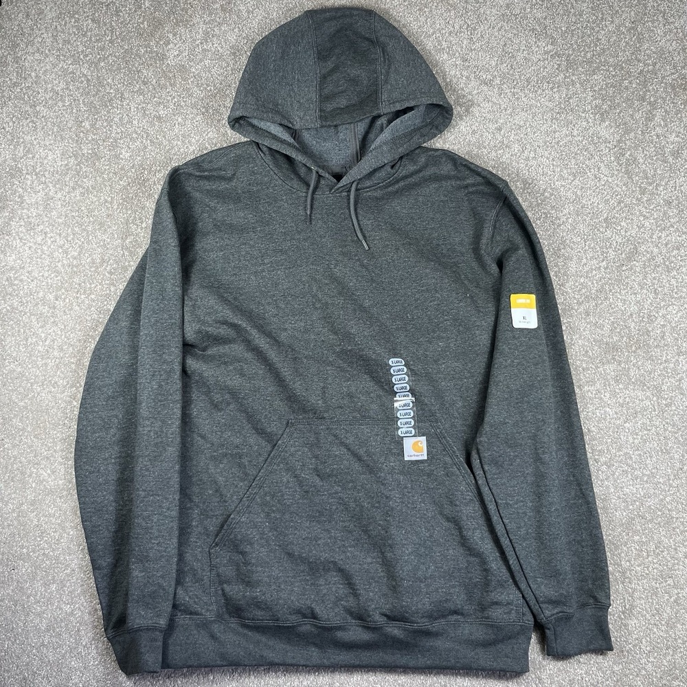 Carhartt Men's XL Loose Fit Midweight Gray Pullover Hoodie Sweatshirt